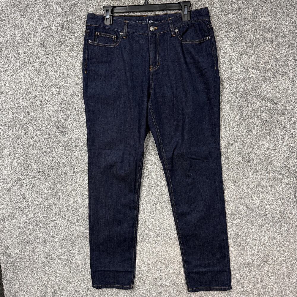 Liz Claiborne Slim Jeans 10 34x30 Corporate Girlie Quiet Luxe Old Money Normcore